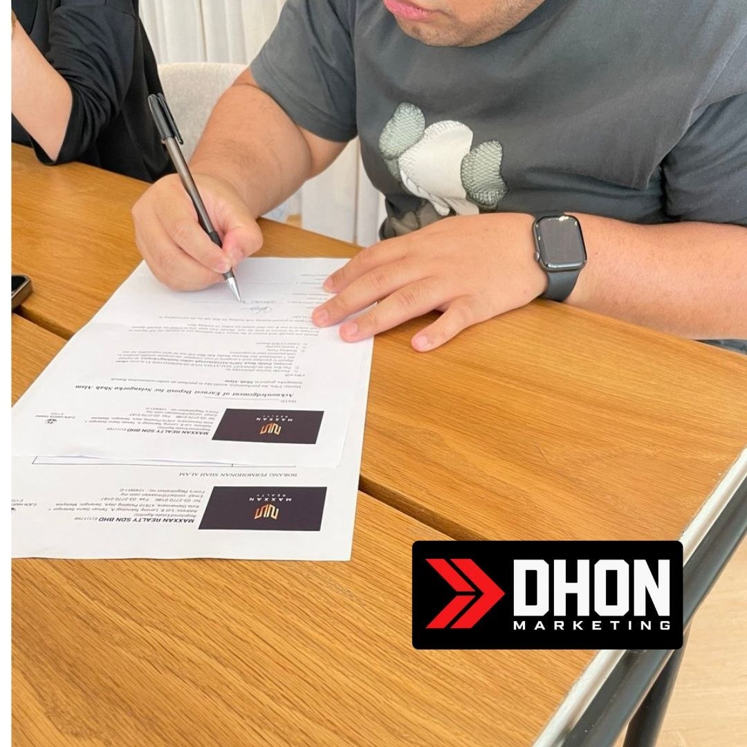 Signing deal hartanah — bukti lead jadi jualan sebenar